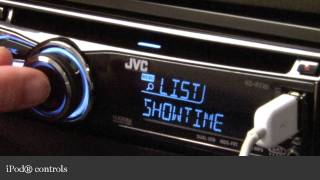 JVC KDR720 Car Receiver Display and Controls Demo  Crutchfield Video [upl. by Ainoda148]