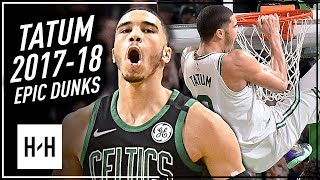 Jayson Tatum All BEST Dunks from 201718 Rookie Year Season [upl. by Notaek]