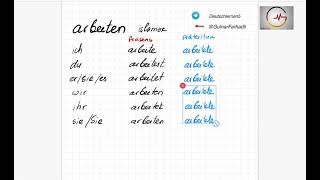 Arbeiten  işləmək  felinin dil səviyyələrinə görə işlənmə yerləri A1  A2  B1  B2  C1 [upl. by Rabelais]