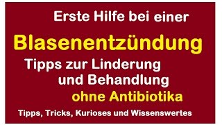 Blasenentzündung lindern Hausmittel ohne Medikamente  Was tun  Schmerzen brennen beim Wasserlassen [upl. by Ahsile]