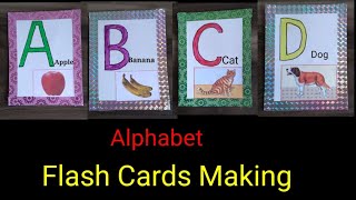 Alphabet Flash Cards Making  Easy way to make A B C D Flash Cards [upl. by Gilberto]