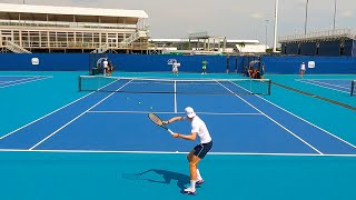 Adrian Mannarino amp Ugo Humbert Practice  Court Level Miami 4K 60fps 2024 [upl. by Nohsar]