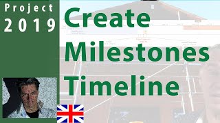 6 MS Project 2019 ● Learn to Create Milestone and Timeline ● Complete [upl. by Einegue]