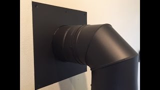 Safe Through the Wall Stove Pipe Installation pt1 [upl. by Acimehs]