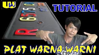 cara membuat plat nomor warnawarni [upl. by Yerok]