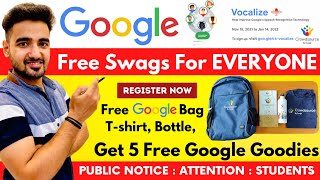 Google Offers Free Tshirts Bag Bottle  Google CrowdSource Vocalize  Anyone Can Apply FREE [upl. by Ace]