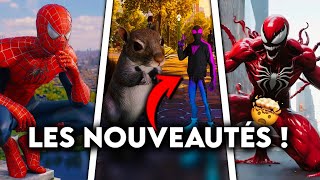 LES NOUVEAUTÉS sur SPIDERMAN 2  DLCTENUES [upl. by Alekin]