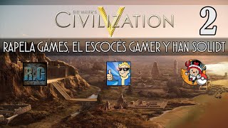 Civilization V  Con EL ESCOCES GAMER Y HAN SOLIDT  Gameplay español 2 [upl. by Ayyn]