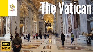 Vatican City 🇻🇦  Saint Peter’s Basilica Sistine Chapel  4K Walking Tour in 2022 [upl. by Wight346]