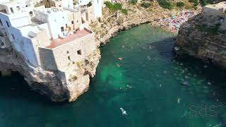 Polignano a Mare  puglia  by drone 4K [upl. by Sileas]