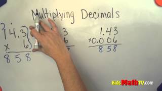 Multiplying Decimals Math Lesson for 4th 5th and 6th grade kids [upl. by Annalise]