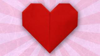 Origami Heart Folding Instructions [upl. by Fabien]