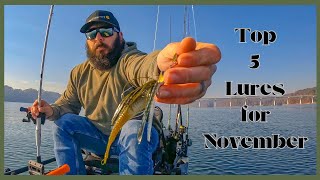 Top 5 lures for November on Lake Chickamauga [upl. by Hamforrd]