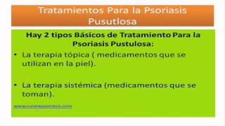 Tratamientos Para La Psoriasis Pustulosa [upl. by Esaertal]