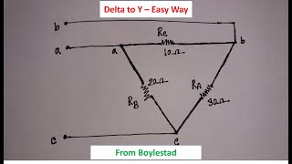 DeltaY Conversion DC Circuit Equivalent Resistance Solution Boylestad Example 827 [upl. by Marcela]