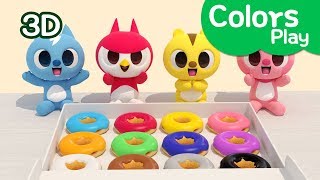 Miniforce Learn colors with Miniforce  Colors Play  Eating doughnut  Miniforce Colors Play [upl. by Kier859]