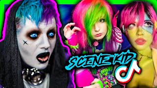 GOTH REACTS TO CRINGE SCENE KID TIKTOK [upl. by Jochbed]