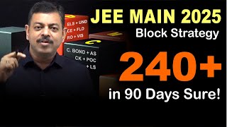 JEE Main 2025 Block Strategy  240 in 90 days  A Perfect Study Plan [upl. by Ailhad299]