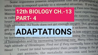 Class 12 biology chapter 13part 4AdaptationsStudy with Farru [upl. by Cammi42]