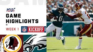 Redskins vs Eagles Week 1 Highlights  NFL 2019 [upl. by Esinehc510]