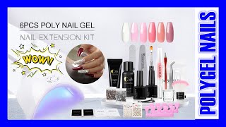 DOING MY OWN NAILS SUPER EASY POLY GEL KIT FROM COSCELIA 😍 [upl. by Socha]