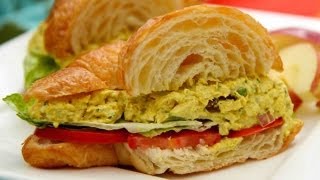 Curried Chicken Salad Sandwiches  Springtime Picnic Recipe [upl. by Ursa]