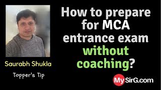 How to prepare for MCA entrance exam without coaching  LIVE in Hindi [upl. by Diann883]