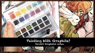 Painting with Graphite Derwent Graphitint paint Review [upl. by Granger611]