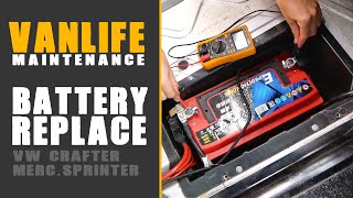 VW CrafterMercedes Sprinter Battery Location  Replacement [upl. by Derfiniw]