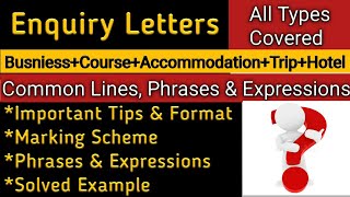 Enquiry Letter Class 11 CBSE  Format example sample  Letter offor enquiryinquiry Class 11 amp 12 [upl. by Haeel24]