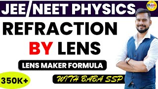 6refraction by a lens  lens makers formula  jee neet physics class 12 [upl. by Ettenej]