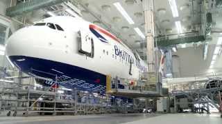 British Airways first Airbus A380 receives its colours [upl. by Simonetta293]