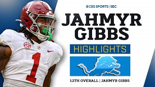 Jahmyr Gibbs Alabama Highlights  Lions 12th Pick In The 2023 NFL Draft  CBS Sports [upl. by Ellatsyrc]