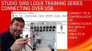 Allen Bradley Controllogix or Compactlogix USB Connection Studio 5000 [upl. by Linis]