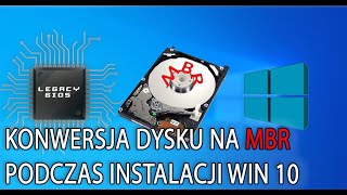 Jak skonwertować dysk na MBR podczas instalacji Windows 10 11 [upl. by Aneehsor732]