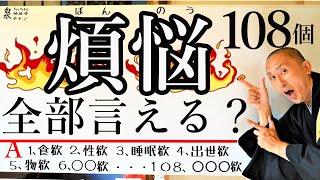 １０８個の煩悩全て言えますか？意外と知らない煩悩について。 [upl. by Ilehs21]