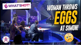 Simon Cowell gets egged during Britains Got Talent [upl. by Tomlinson]