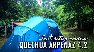 Quechua Arpenaz Family 42 Tent  Setup Review [upl. by Ylime]