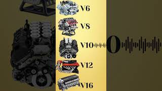 Which Engine sounds the Best shorts v6 v8 v10 v12 w16 v16 engine supercars automobile [upl. by Aremihc]