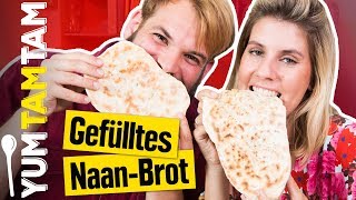 Indisches NaanBrot  Mit Kartoffelfüllung  yumtamtam [upl. by Relyt]