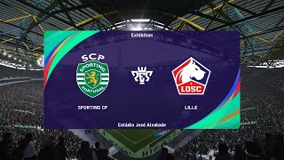 Sporting U19 vs Lille U19 17092024 UEFA Youth League PES 2021 [upl. by Jona]