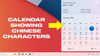 Fix Windows 11 Showing Chinese Calendar [upl. by Inol]