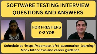 Software Testing Interview Questions and Answers  RD Automation Learning [upl. by Antipus]