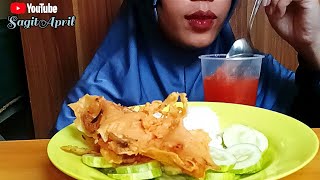 ASMR Eating❗Mukbang Nasi Lauk Mie Goreng Pedas dan Peyek [upl. by Anividul]