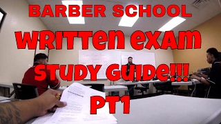 BARBER SCHOOL STATE BAORD STUDY GUIDE PT 1 [upl. by Eillod619]