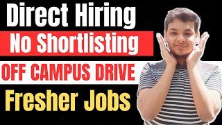 Direct Test  OFF Campus Drive  2021  2022  2023  2024 Batch Hiring  Latest Job  Fresher [upl. by Brinkema]