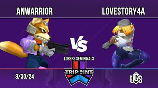 Tripoint Smash 249  Losers Semifinals  AnwarriorFox Vs lovestory4aSheik [upl. by Aleen]