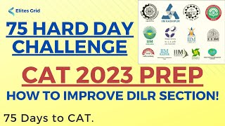 75 Hard Day Challenge for CAT 2023  How to Improve DILR section [upl. by Pickar]