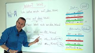 Almanca A1 INTENSIV Ders  23 Almanca quotWohinquot ve quotWoquot Soru Cümleleri Dativ Nedir Akkusativ Nedir [upl. by Halliday]