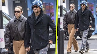 Bradley Cooper and Gigi Hadid HOLD HANDS in London [upl. by Ailegra]